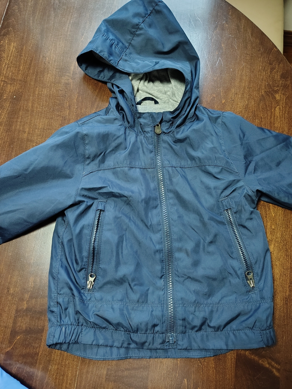 2T Boys Navy Hooded Windbreaker Jacket